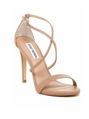 EUC Steve Madden Beige Patent Strappy High-Heel Sandals